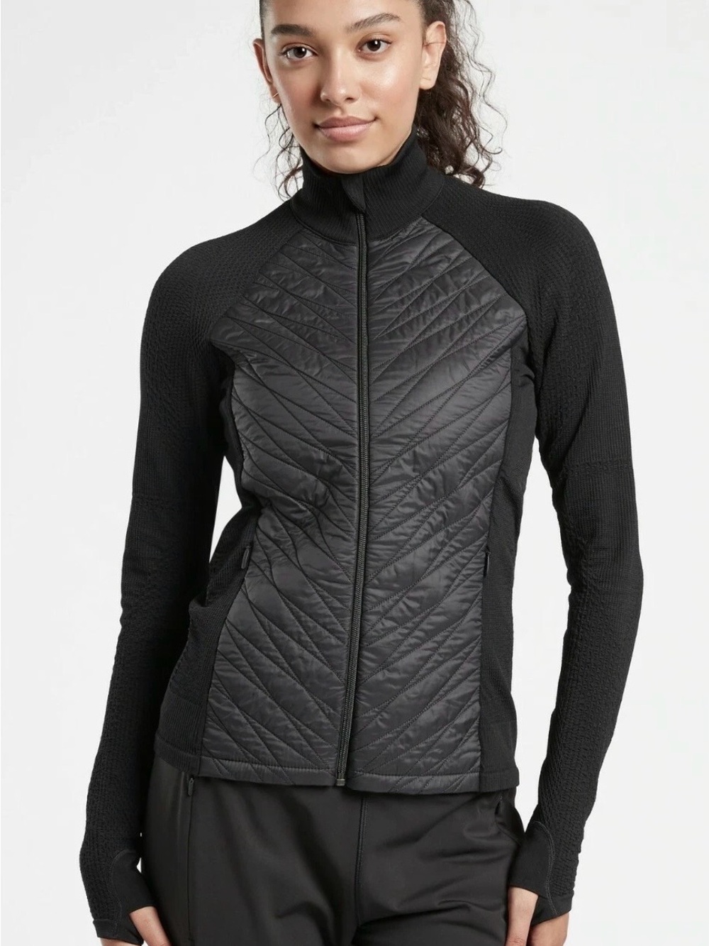 Athleta Flurry Force Insulated PrimaLoft Jacket 2.0 Small Black 982732 W0602